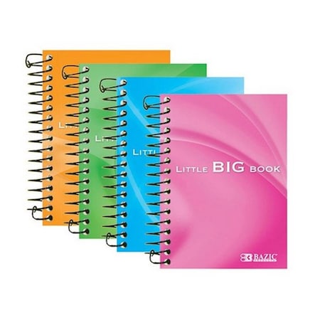 Bazic Products Bazic 180 Ct. 4-inch X 5.5-inch Spiral Fat Book, 48PK 518